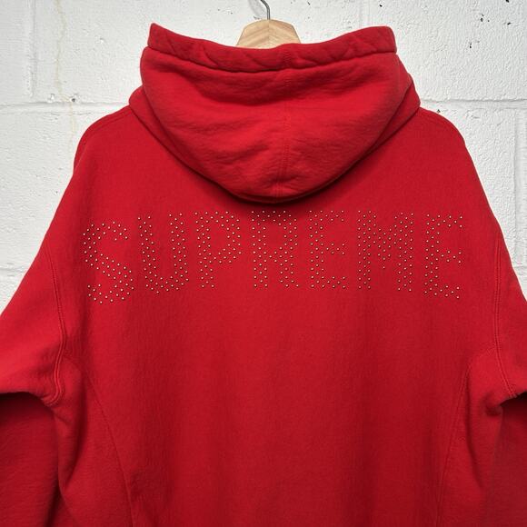 Supreme Other - Supreme Studded Back Hooded Sweatshirt Hoodie “Red” SS18